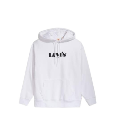 LEVIS RELAXED GRAPHIC HOODIE WHITE
