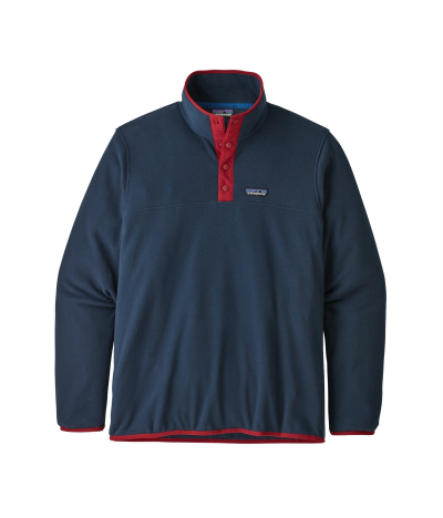 PATAGONIA MICRO D SNAP FLEECE PULLOVER NEW NAVY / CLASSIC RED