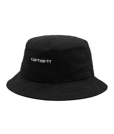 CARHARTT SCRIPT BUCKET HAT BLACK WHITE