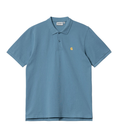 CARHARTT CHASE PIQUE POLO ICY WATER / GOLD