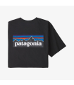 Camiseta Patagonia P-6 Logo Responsibili-Tee Negra para Hombre