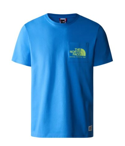 Camiseta de manga corta con bolsillo en el pecho para hombre The North Face Berkeley California Tee Super Sonic Blue