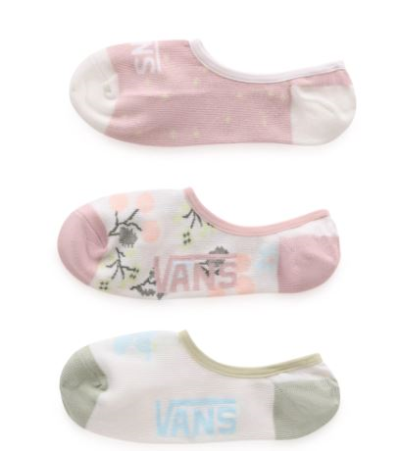 Calcetines Vans Micro Ditsy Canoodle Rose Smoke Invisibles - 3 Pares