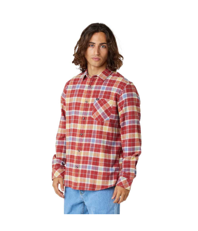 Camisa Rip Curl Checked In Flannel - Dusty Mushroom