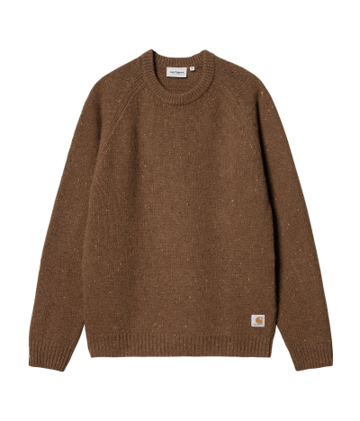 CARHARTT WIP ANGLISTIC SWEATER SPECKLED TAMARIND