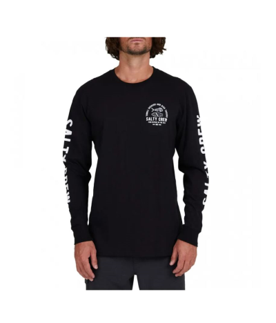 SALTY CREW LATERAL LINE STANDARD L/S TEE BLACK