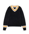 STUSSY MOHAIR TENNIS SWEATER CHARCOAL