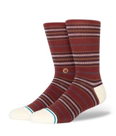STANCE WILFRED CREW SOCK MAROON