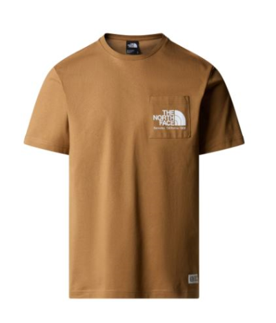 Camiseta de manga corta para hombre The North Face Berkeley California Pocket Marrón