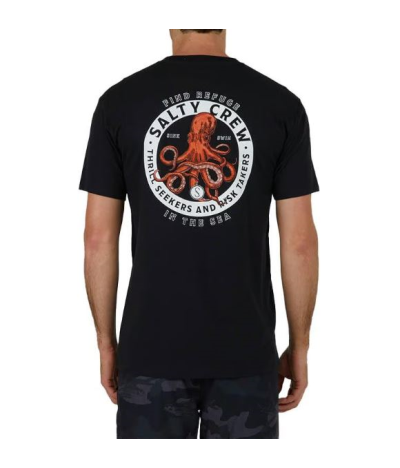 Camiseta de manga corta para hombre Salty Crew Deep Reach Premium Negra