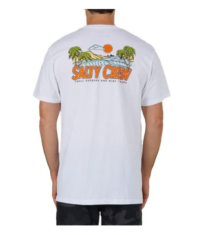 Camiseta de manga corta para hombre Salty Crew Tropicali Tee Blanca