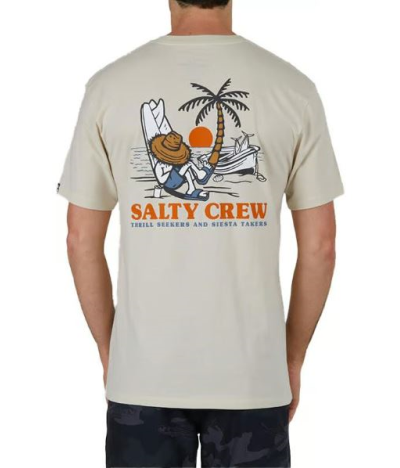 Camiseta de manga corta para hombre Salty Crew Siesta Tee Bone