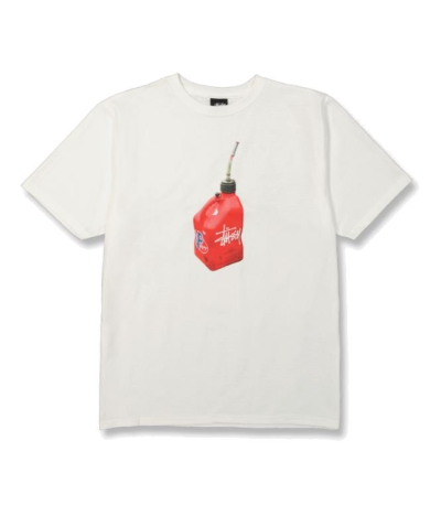 Camiseta de manga corta para hombre Stüssy Fueled Tee Blanca