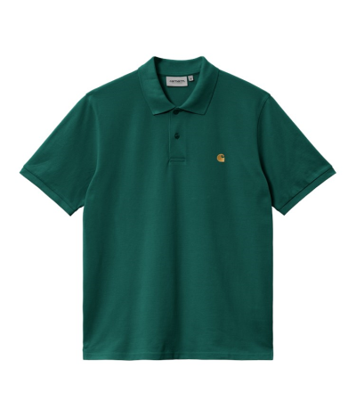 CARHARTT WIP CHASE PIQUE POLO CHERVIL GOLD