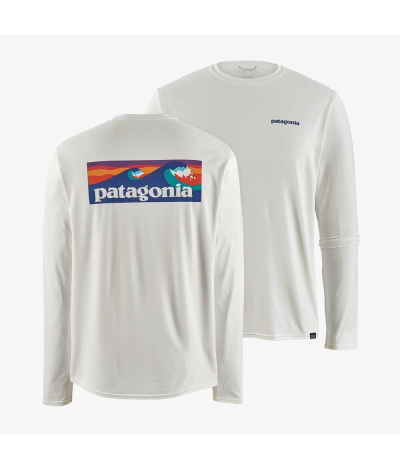 PATAGONIA L/S CAP COOL DAILY GRAPHIC SHIRT WHITE