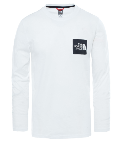THE NORTH FACE LS FINE TEE WHITE