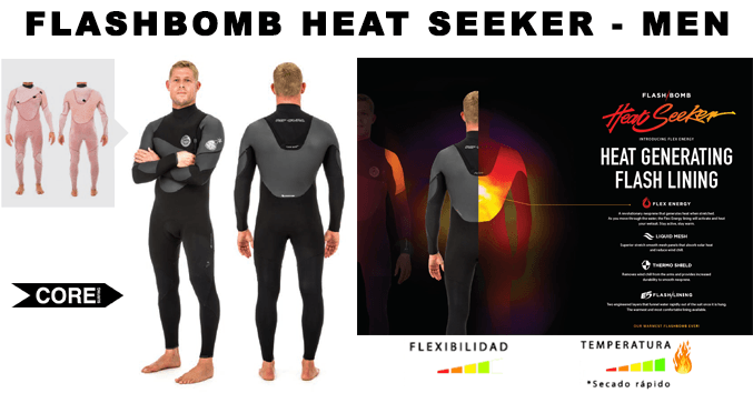 heat seeker comprar barato nuevo 2019 neopreno rip curl barato galicia santiago surf wetsuit flash bomb flashbomb