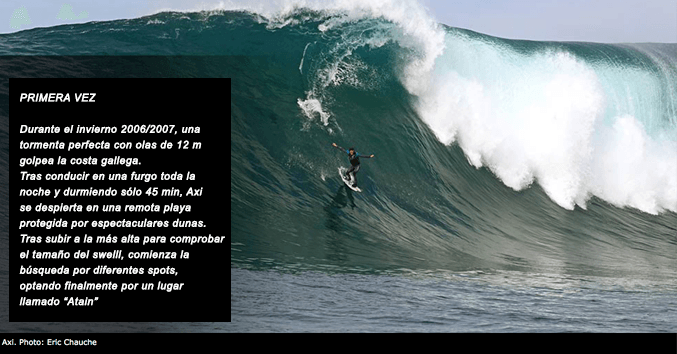 Surf galicia olas grandes axi muniain tremosa big eave nazare coast powerfull waves core surfing surf shop compostela scq