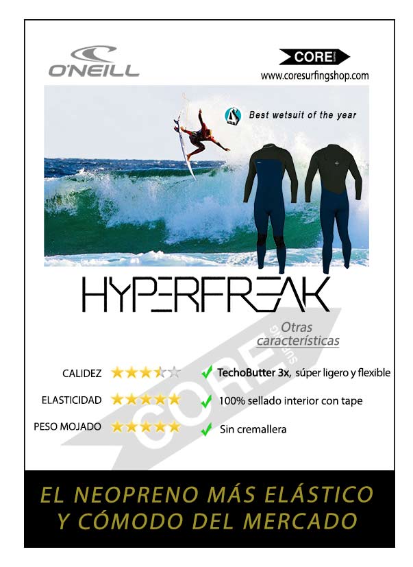 Mejores neoprenos para surf O´neill Hyperfreak el traje de neopreno más comodo