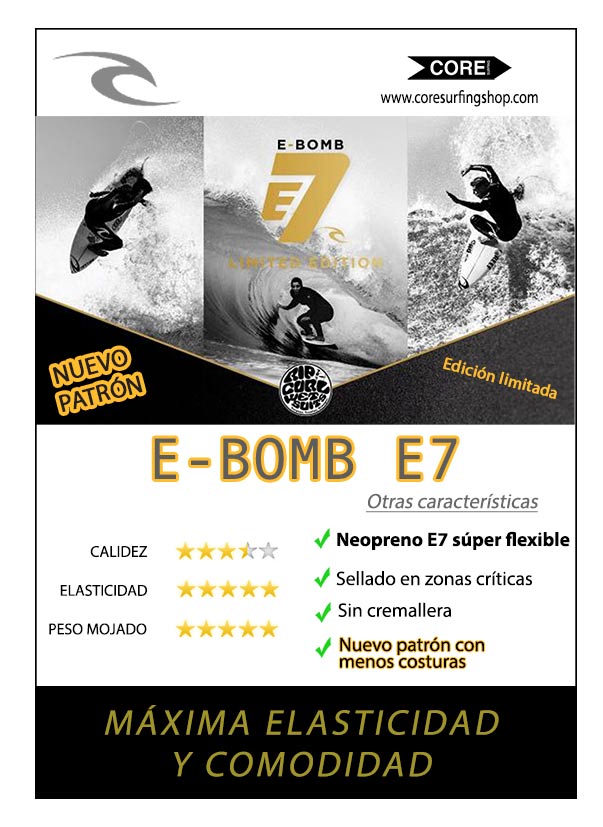 Mejores neoprenos para surf rip curl E bomb E7 el traje de surf del equipo