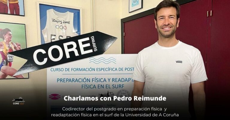 Pedro Reimunde, codirector del Curso de postgrado en preparación física y readaptación física en el surf de la Universidad de coruña