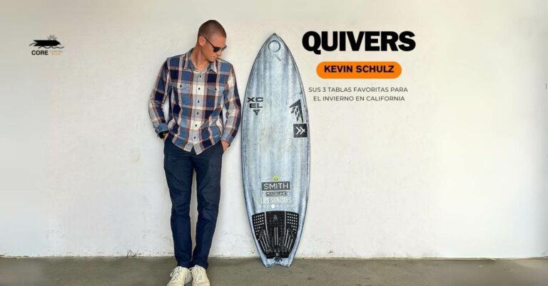 Quiver de tablas de surf para invierno en California Kevin Schulz